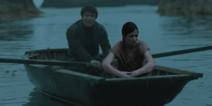 Gendry rowing Tara